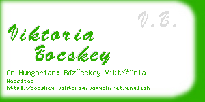 viktoria bocskey business card